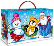 700 - 900г. новогодняя упаковка Забавные каникулы (пластиковая ручка)