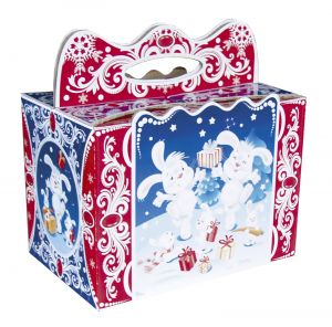 Новогодний подарок 500г.  Веселые зайчата (экстра) + новогодний сувенир в подарок