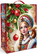 1300 - 1500 г. новогодняя упаковка С Новым годом! (пластиковая ручка)