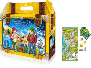Новогодний подарок 1000г, Путешествие по 20 странам мира (игровой набор) (экстра) + новогодний сувенир в подарок  