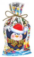 Новогодний подарок 500г, Пакет металлизированный Пингвин (экстра) + новогодний сувенир в подарок 